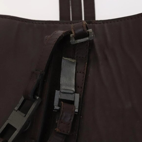 CHANEL Tote Bag Leather Brown Gold CC Auth bs22265 - Picture 11 of 14